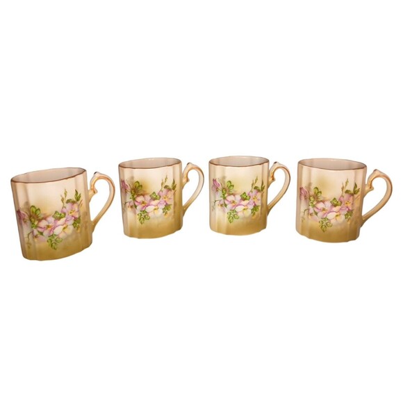 VTG NIPPON Hand Painted Wild Rose 7 Piece COMPLETE Floral Tea Set Chocolate Pot - Picture 6 of 8